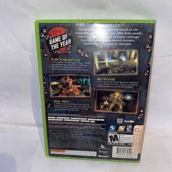 Bioshock 2 (Microsoft Xbox 360) 2K Games Original Case - Picture 2 of 4